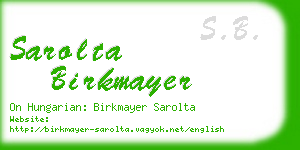 sarolta birkmayer business card